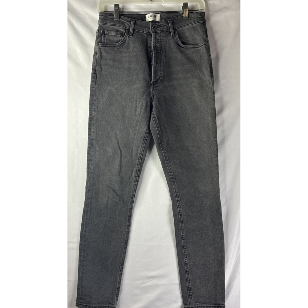 AGOLDE Nico High Rise Skinny Jeans Womens 26x26 Charcoal Gray Wash Stretch Denim